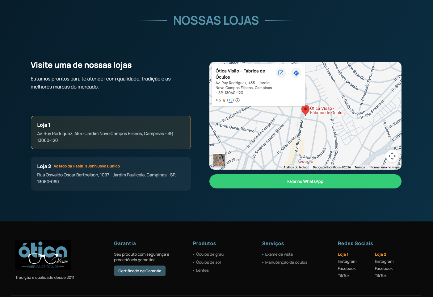 Nossas Lojas — Loja 1 Campos Elíseos